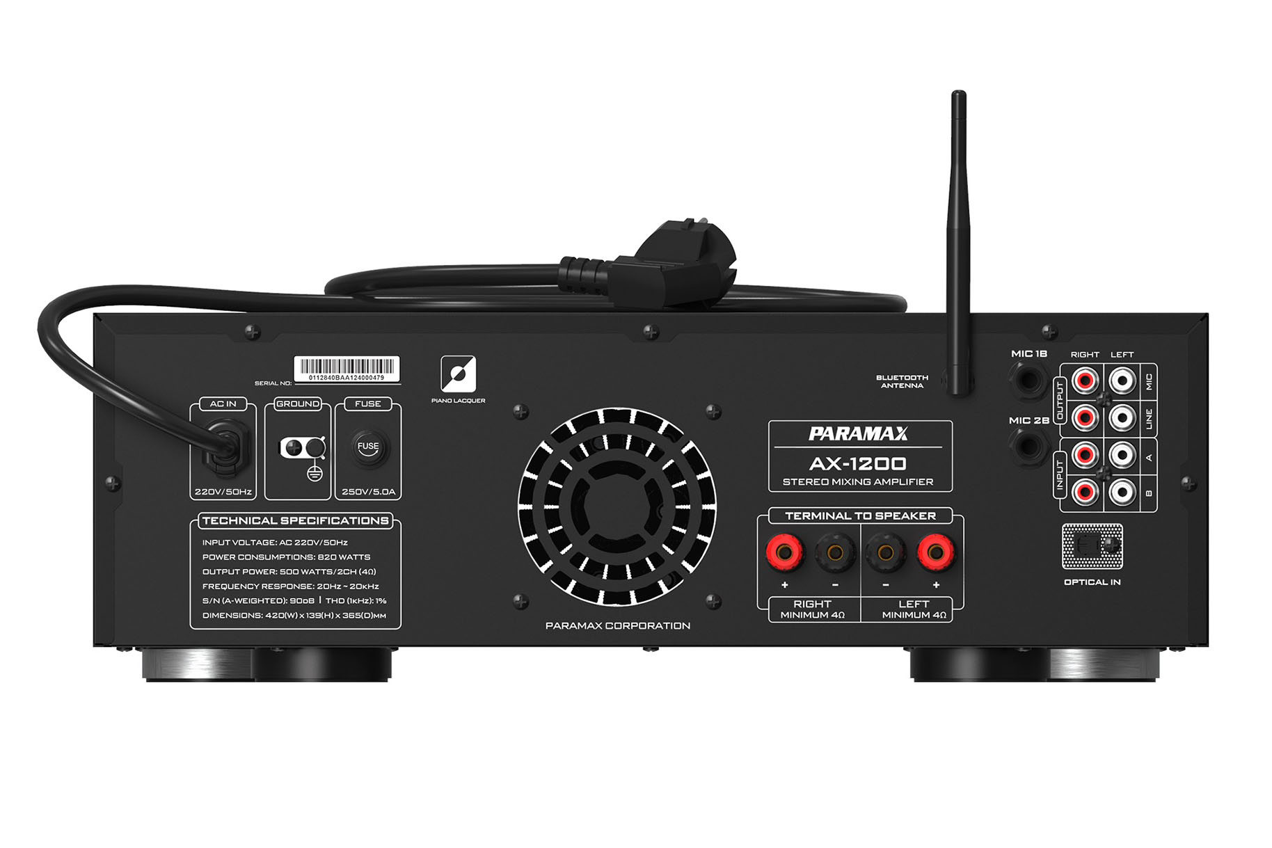 Amply Karaoke tích hợp Micro không dây Paramax AX-1200