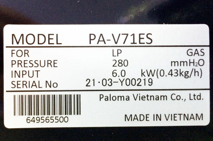 Bếp gas dương Paloma PA-V71ES