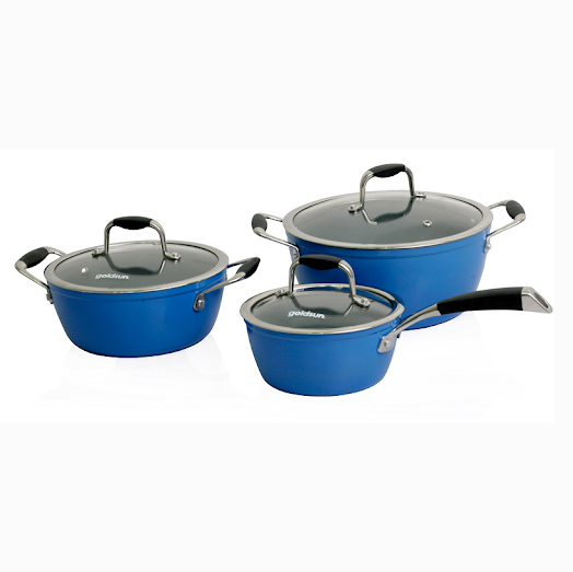 Bộ 3 nồi Ceramic Goldsun đáy từ AH08 3106AG