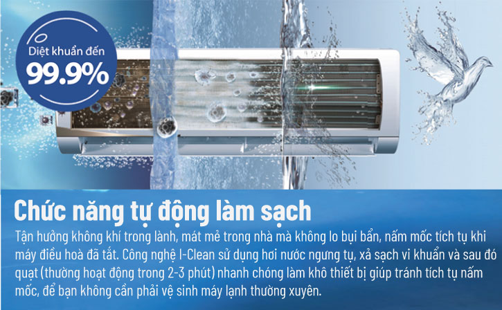 chức năng tự l&agrave;m sạch