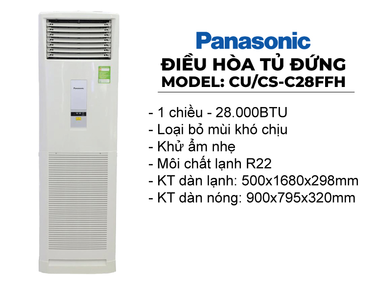 điều h&ograve;a tủ đứng Panasonic CU/CS-C28FFH
