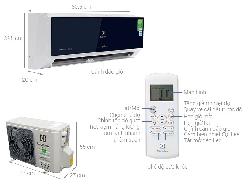 Th&ocirc;ng số m&aacute;y điều h&ograve;a ELectrolux ESV09CRO-C1