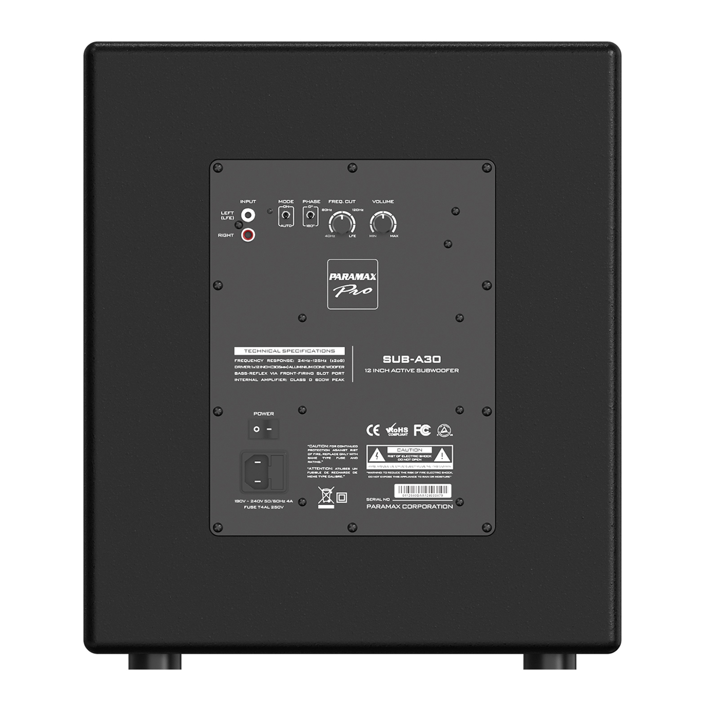 Loa siêu trầm điện Paramax SUB-A30 - bass 30cm