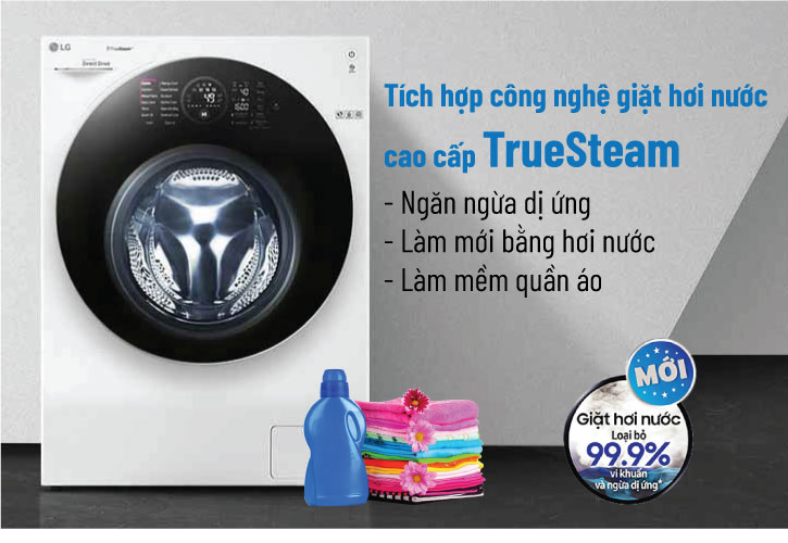 C&ocirc;ng nghệ giặt hơi nước cao cấp TrueSteam&trade;