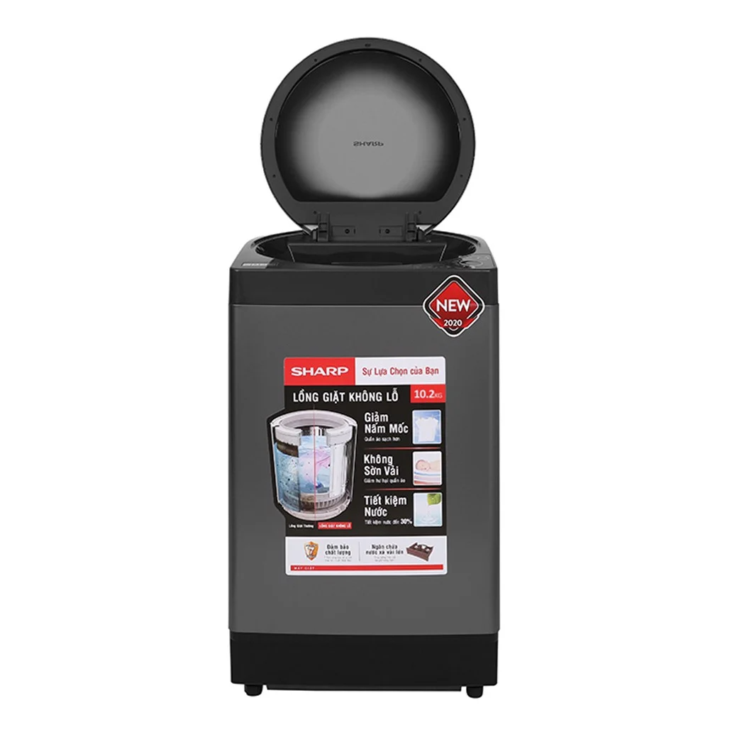 Máy giặt lồng đứng Sharp 10.2kg ES-W102PV-H