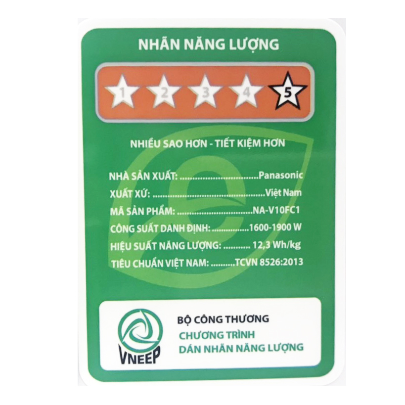 Máy giặt 3Di Inverter Panasonic 10kg NA-V10FC1WVT