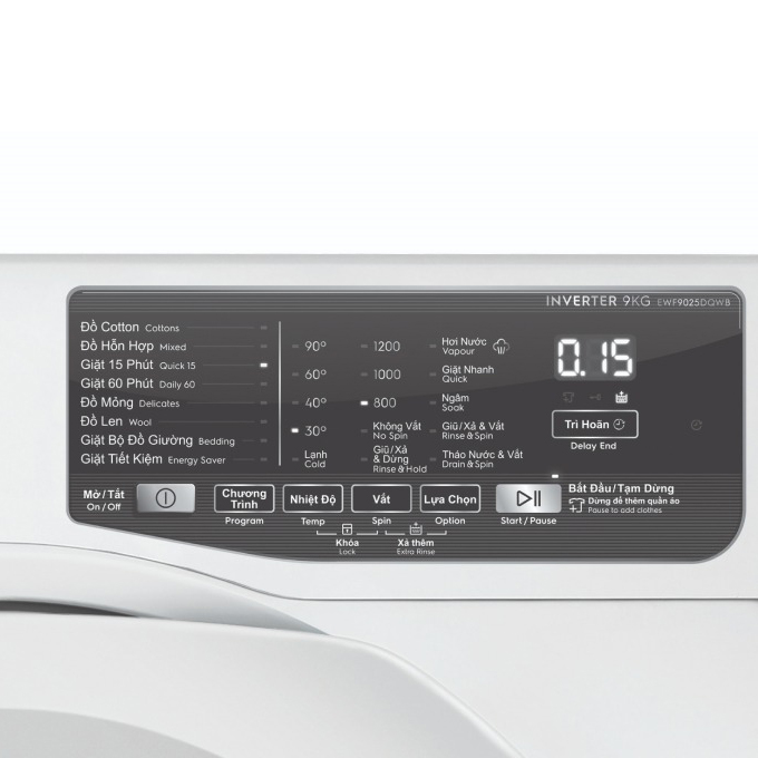 Máy giặt lồng ngang Electrolux Inverter 9kg EWF9025DQWB