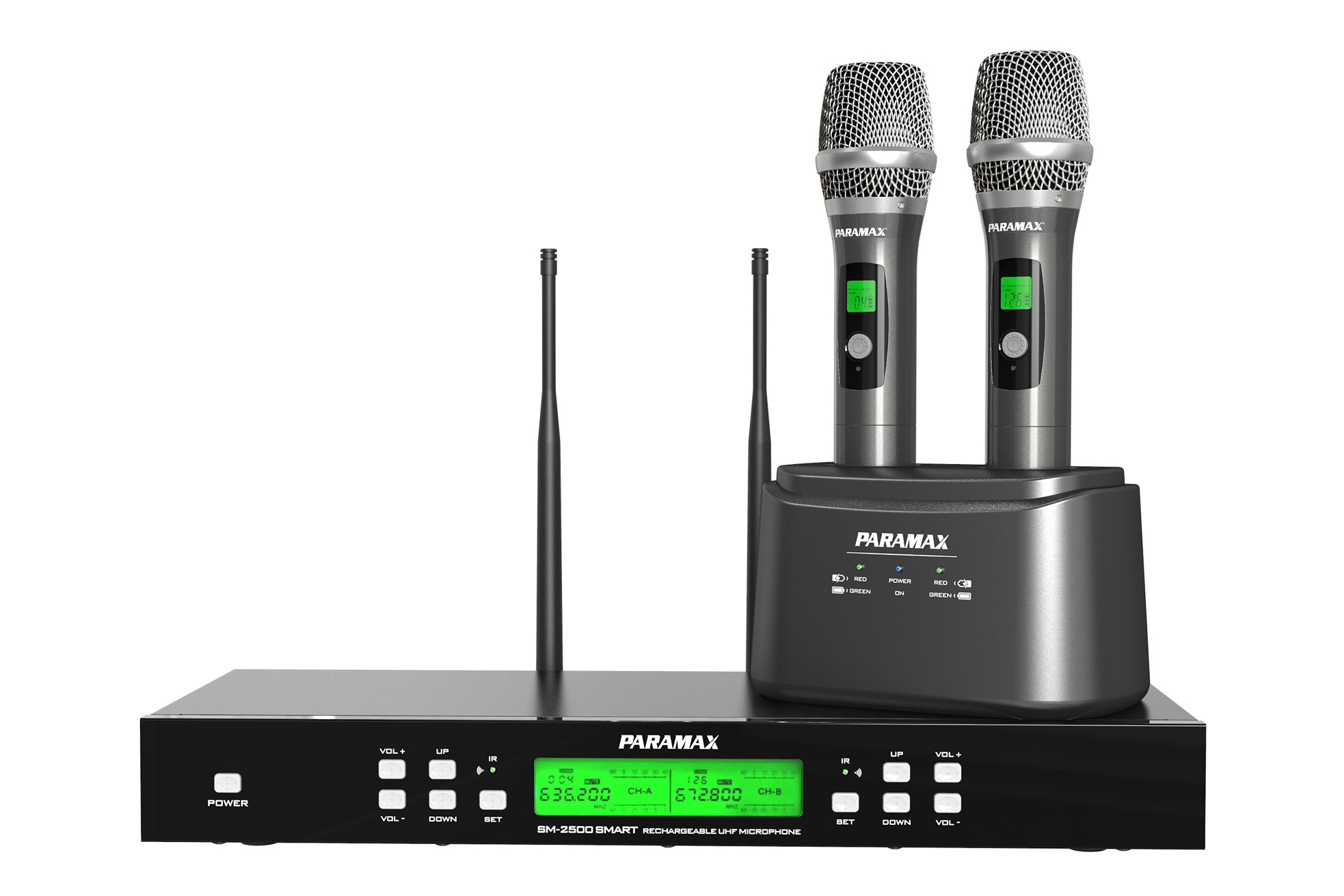Micro không dây UHF Paramax sạc tự động SM-2500 SMART
