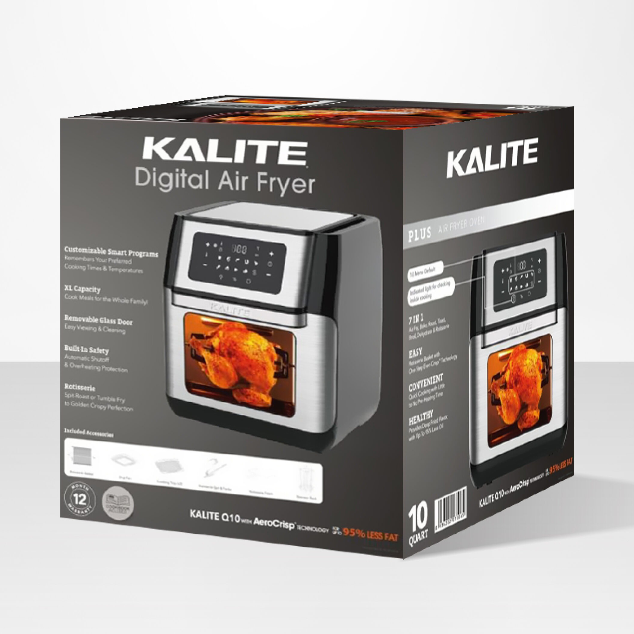 Nồi chiên không dầu 10 lít Kalite Q10