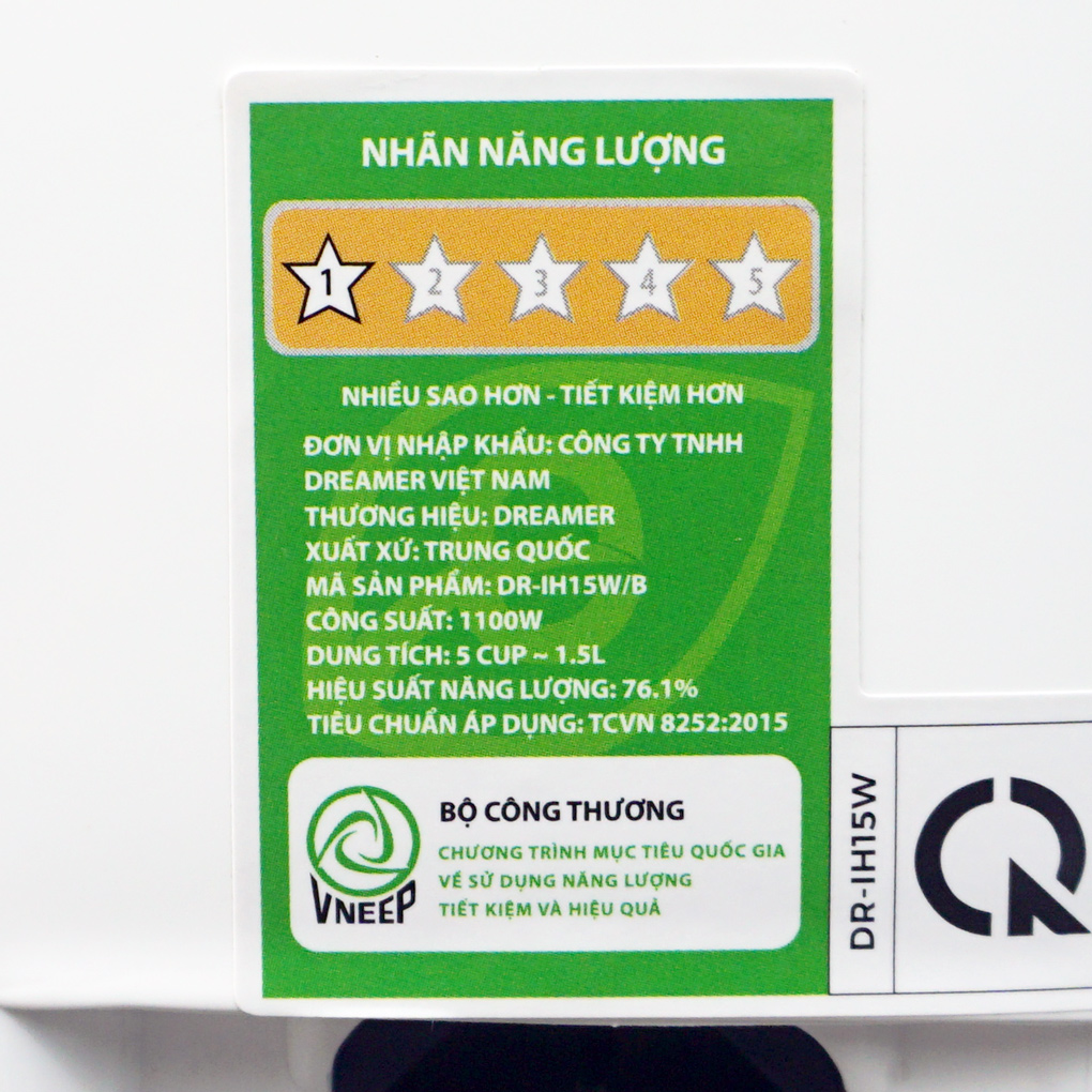 Nồi cơm điện cao tần 1.5L Dreamer DR-IH15W