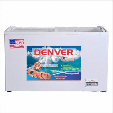 Tủ bảo quản Denver kính cong AS-559K 1 ngăn đông lòng Inox