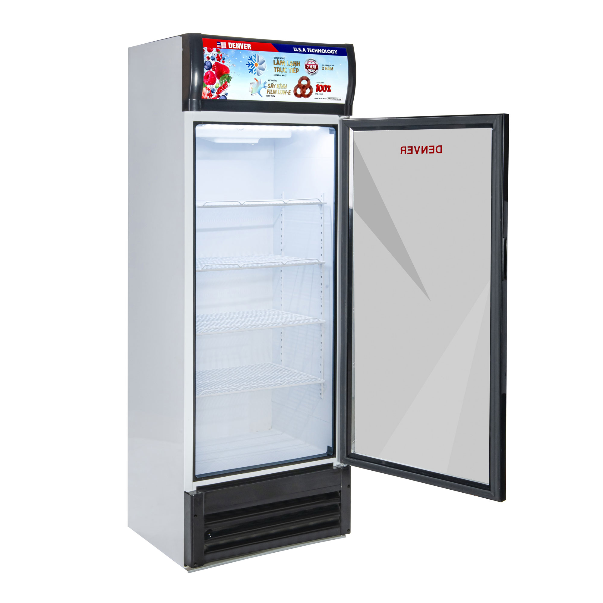 Tủ mát 1 cánh Denver 500 lít AS 890GTL