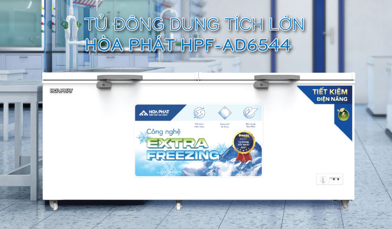 Tủ đông dung tích lớn Hòa Phát 1 ngăn 2 cánh HPF AD6544