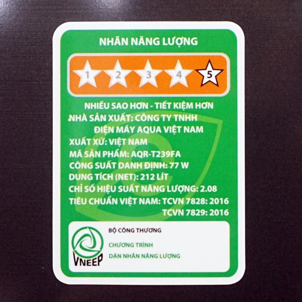 Tủ lạnh Aqua inverter 222 lít AQR-T239FA(HB)