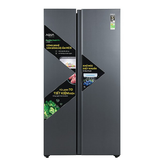 Tủ lạnh Aqua inverter 646L AQR-S682XA(SLB)