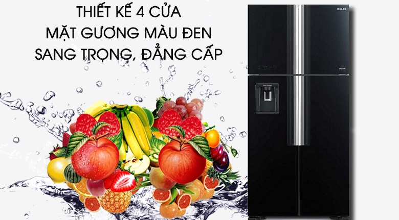 Tủ lạnh Hitachi Inverter 540 lít R-FW690PGV7 GBK Tủ lạnh Hitachi Inverter 540 lít R-FW690PGV7 GBK