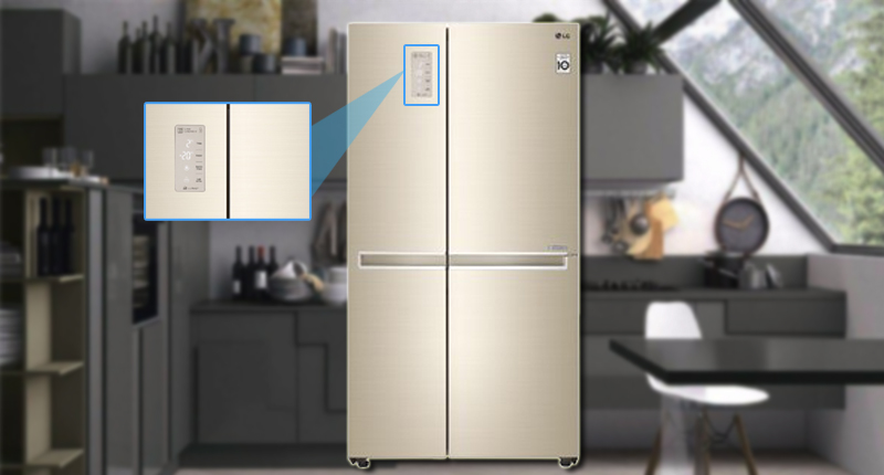 Bảng điều khiển cảm ứng b&ecirc;n ngo&agrave;i cửa tủ thật tiện lợi